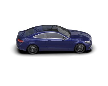 Beyaz zemin üzerinde izole edilmiş 3D resimleme spor araba