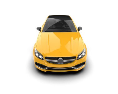 Beyaz zemin üzerinde izole edilmiş 3D resimleme spor araba