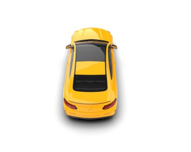Beyaz zemin üzerinde izole edilmiş 3D resimleme spor araba