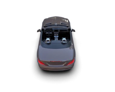 Beyaz zemin üzerinde izole edilmiş 3D resimleme spor araba