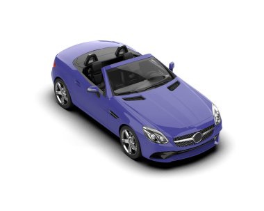 Beyaz zemin üzerinde izole edilmiş 3D resimleme spor araba