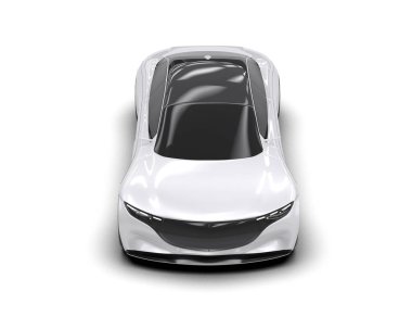 Beyaz zemin üzerinde izole edilmiş 3D resimleme spor araba