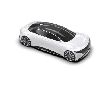 Beyaz zemin üzerinde izole edilmiş 3D resimleme spor araba