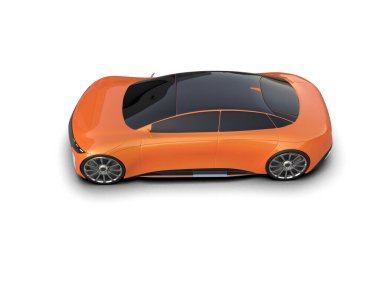 Beyaz zemin üzerinde izole edilmiş 3D resimleme spor araba