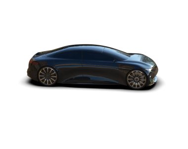 Beyaz zemin üzerinde izole edilmiş 3D resimleme spor araba