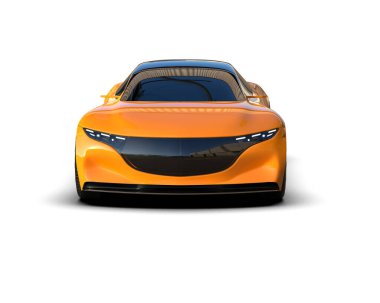 Beyaz zemin üzerinde izole edilmiş 3D resimleme spor araba