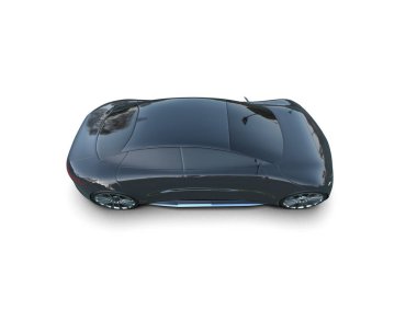 Beyaz zemin üzerinde izole edilmiş 3D resimleme spor araba