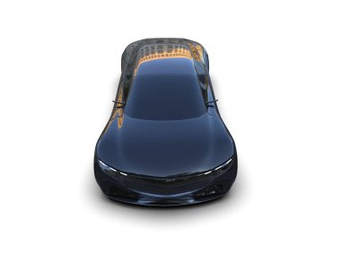 Beyaz zemin üzerinde izole edilmiş 3D resimleme spor araba