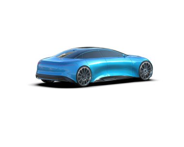 Beyaz zemin üzerinde izole edilmiş 3D resimleme spor araba