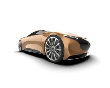 Beyaz zemin üzerinde izole edilmiş 3D resimleme spor araba