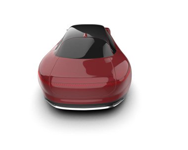 Beyaz zemin üzerinde izole edilmiş 3D resimleme spor araba