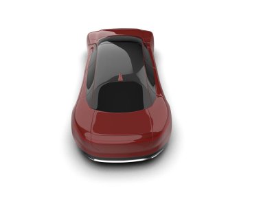 Beyaz zemin üzerinde izole edilmiş 3D resimleme spor araba