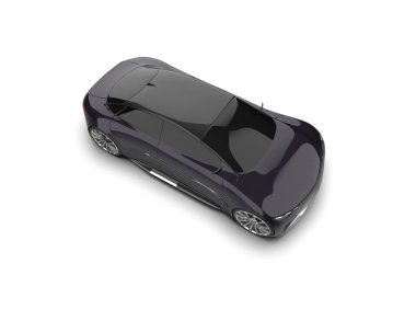 Beyaz zemin üzerinde izole edilmiş 3D resimleme spor araba