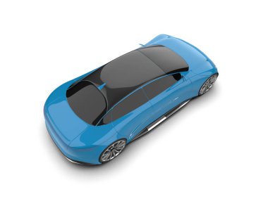 Beyaz zemin üzerinde izole edilmiş 3D resimleme spor araba