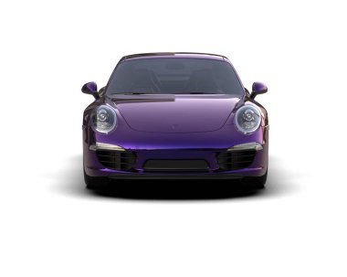 Beyaz zemin üzerinde izole edilmiş 3D resimleme spor araba