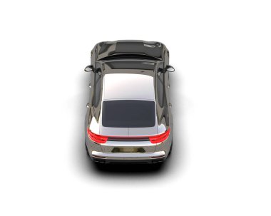 Beyaz zemin üzerinde izole edilmiş 3D resimleme spor araba
