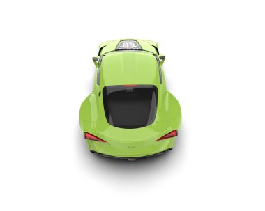 Beyaz zemin üzerinde izole edilmiş 3D resimleme spor araba