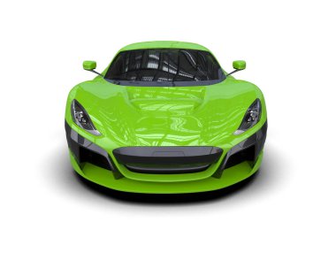 Beyaz zemin üzerinde izole edilmiş 3D resimleme spor araba