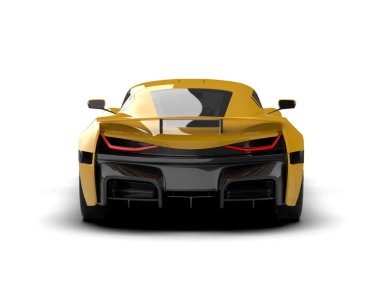 Beyaz zemin üzerinde izole edilmiş 3D resimleme spor araba