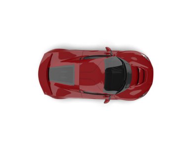 Beyaz zemin üzerinde izole edilmiş 3D resimleme spor araba