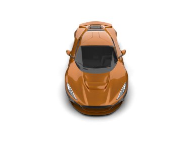 Beyaz zemin üzerinde izole edilmiş 3D resimleme spor araba