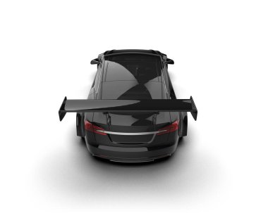 Beyaz zemin üzerinde izole edilmiş 3D resimleme spor araba