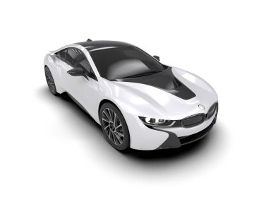 Race car isolated on white background. 3d rendering - illustration