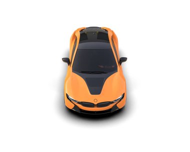 Race car isolated on white background. 3d rendering - illustration