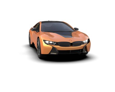 Race car isolated on white background. 3d rendering - illustration
