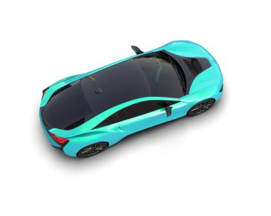 Race car isolated on white background. 3d rendering - illustration