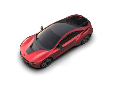 Race car isolated on white background. 3d rendering - illustration