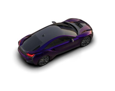 Race car isolated on white background. 3d rendering - illustration