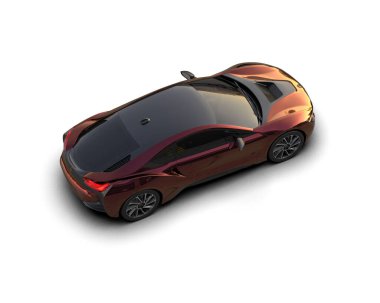 Race car isolated on white background. 3d rendering - illustration