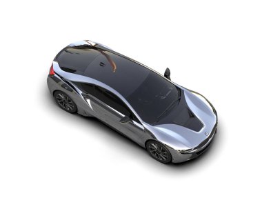 Race car isolated on white background. 3d rendering - illustration