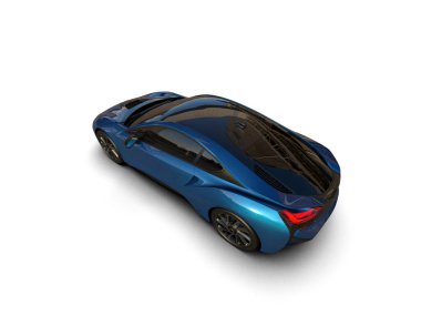 Race car isolated on white background. 3d rendering - illustration
