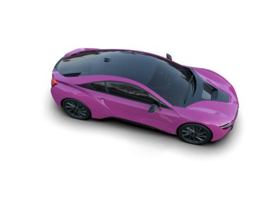 Race car isolated on white background. 3d rendering - illustration