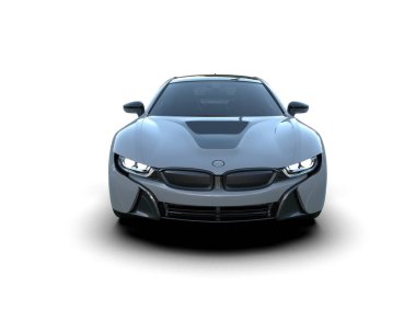 Race car isolated on white background. 3d rendering - illustration