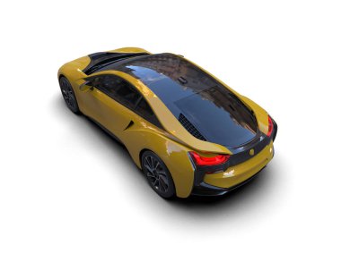 Race car isolated on white background. 3d rendering - illustration