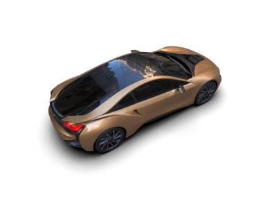 Race car isolated on white background. 3d rendering - illustration