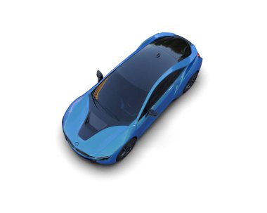 Race car isolated on white background. 3d rendering - illustration