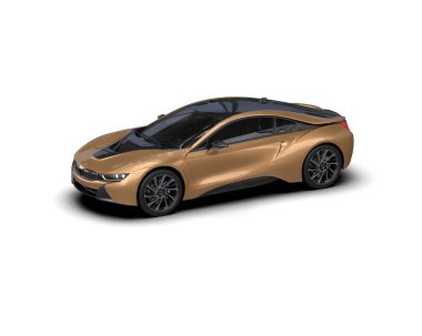 Race car isolated on white background. 3d rendering - illustration