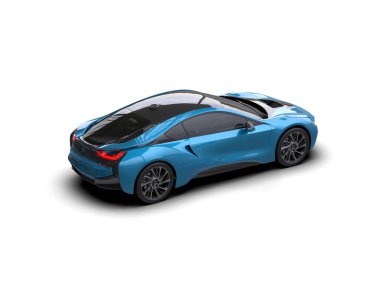 Race car isolated on white background. 3d rendering - illustration