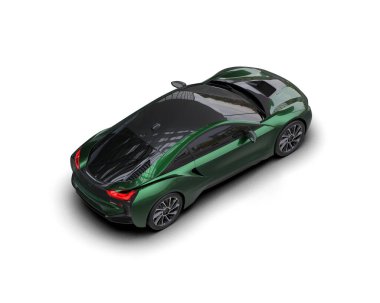 Race car isolated on white background. 3d rendering - illustration