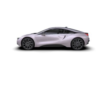 Race car isolated on white background. 3d rendering - illustration