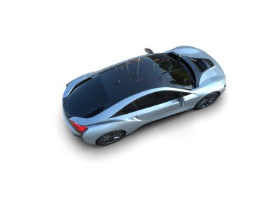 Race car isolated on white background. 3d rendering - illustration