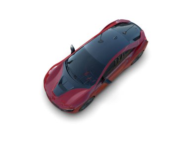 Race car isolated on white background. 3d rendering - illustration
