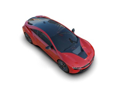 Race car isolated on white background. 3d rendering - illustration