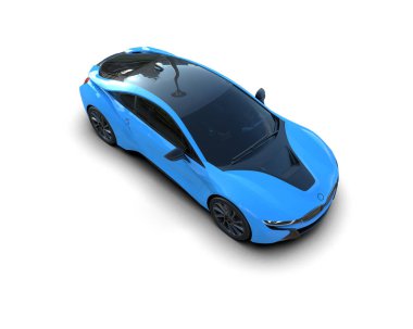 Race car isolated on white background. 3d rendering - illustration