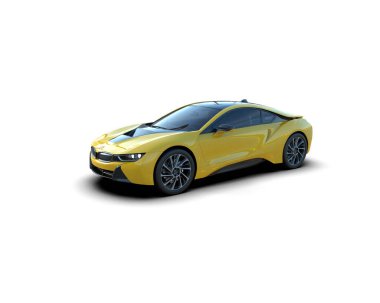 Race car isolated on white background. 3d rendering - illustration