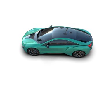 Race car isolated on white background. 3d rendering - illustration